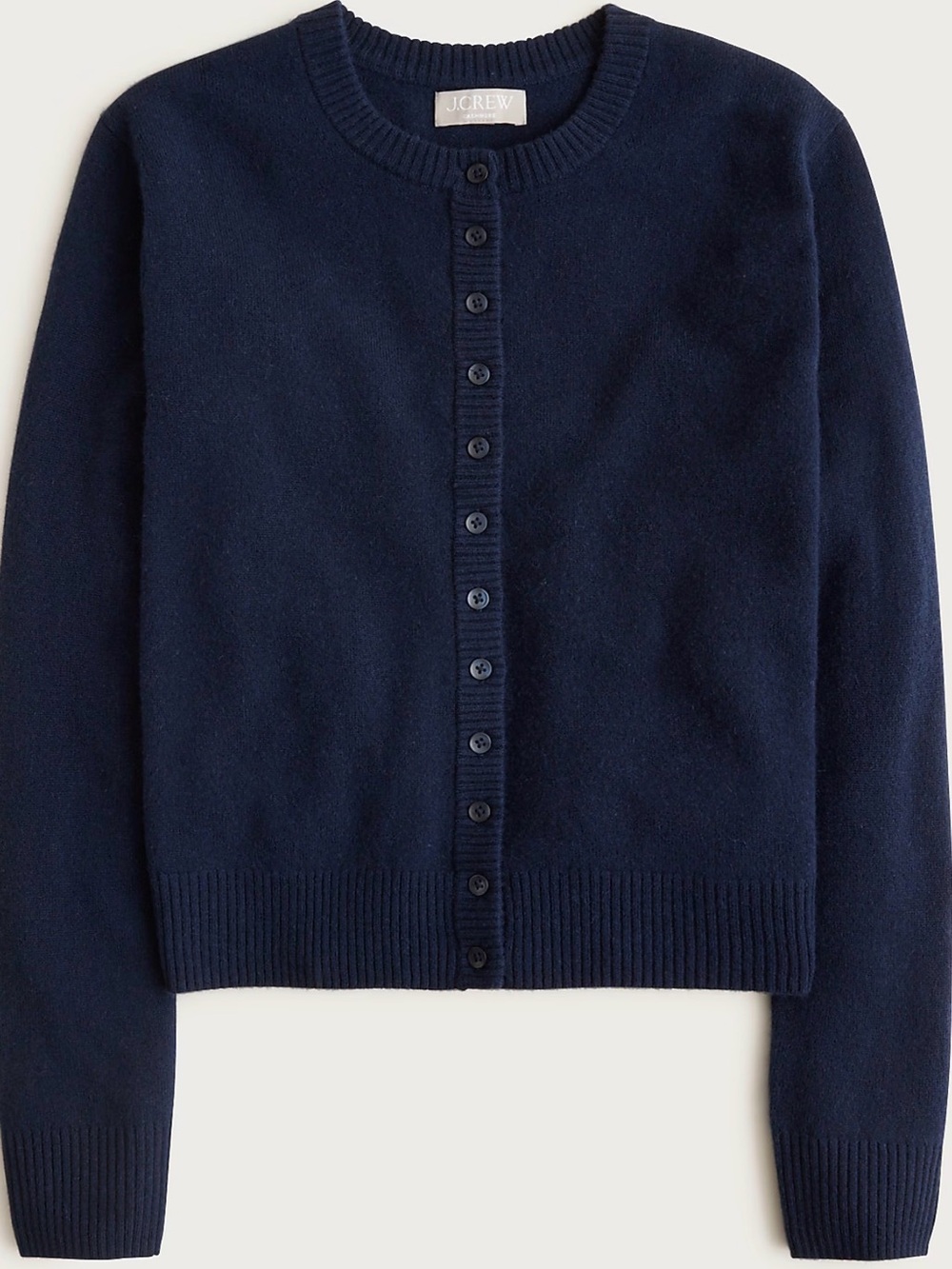 Classic Crewneck Button-Front Sweater - Navy - Picture 4 of 11